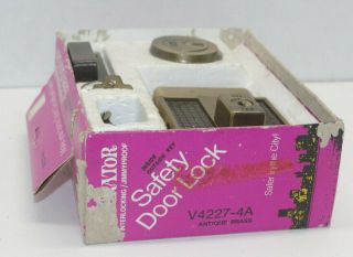 Vintage 1970 National Lock Dead Bolt Door Lock With Hardware V4225