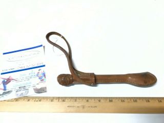 Rare Vintage Brown Leather 8 Inch Wand Leather/lead Insert Slap Jack Stick