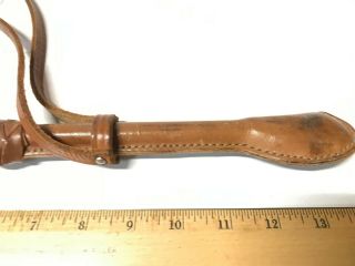 Rare Vintage Brown Leather 8 inch Wand Leather/Lead Insert Slap Jack Stick 2