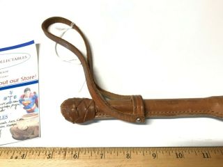 Rare Vintage Brown Leather 8 inch Wand Leather/Lead Insert Slap Jack Stick 3