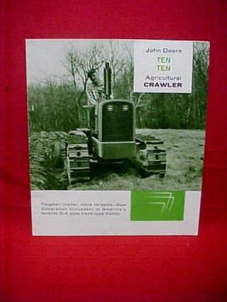 Vintage John Deere " 1010 " Agricultural Crawler,  Made In The U.  S.  A.