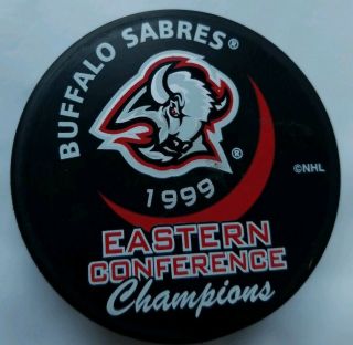 1999 Buffalo Sabres Champions Rare Official Inglasco Puck Made In Slovakia