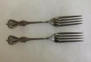 Towle 2 Old Colonial Sterling Silver Dinner Forks 7 1/4 Inch