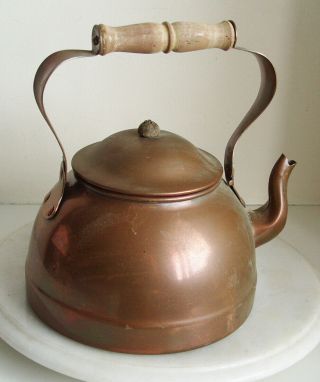 Vintage Copper Kettle - Made In Portugal Tea Kettle 22cm Tall