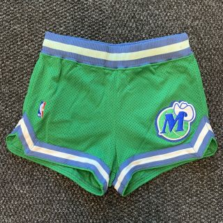 Vintage Dallas Mavericks Shorts Game Issued 32 Nba Basketball Usa Rare Sand Knit