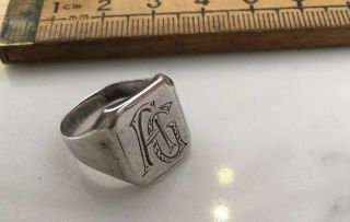 An Antique Silver Ring,  Antique Silver 900 Ring,  Initialled Ag