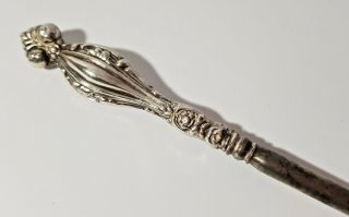 Antique Victorian Silver Button Hook - William Devenport - 6.  5 " 1900