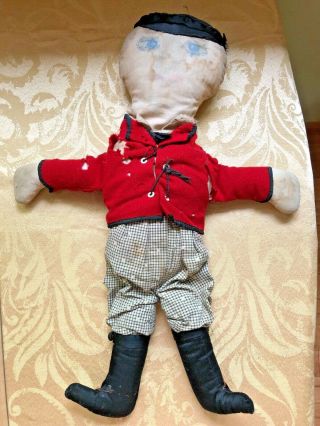 Very Old & Rare Vintage Antique Handmade Cloth Boy Doll Homemade