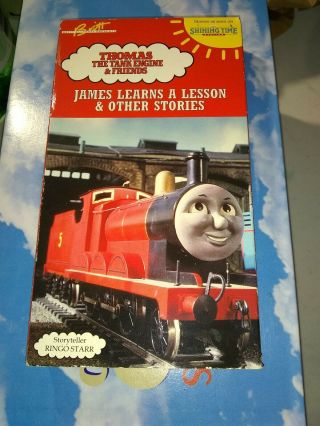 Thomas The Tank Engine & Friends James Learns A Lesson Vhs Ringo Starr Rare