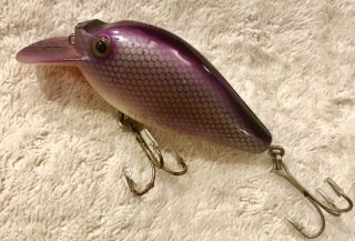 Fishing Lure Fred Arbogast Rare Pro Series Purple Scale Pug Nose Tackle Box Bait