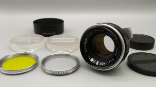 Exc,  Yashica Auto Yashinon 5cm F2 M42 W/ Hood,  2 Lens Filter Set @ Rare