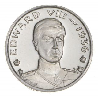Rare King Edward Viii.  925 Sterling Silver - Round Limited Edition Series 464