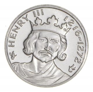 Rare King Henry Iii.  925 Sterling Silver - Round Limited Edition Series 462
