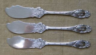 Abbotsford By Simpson Hall & Miller Sterling Silver 3 Butter Spreaders