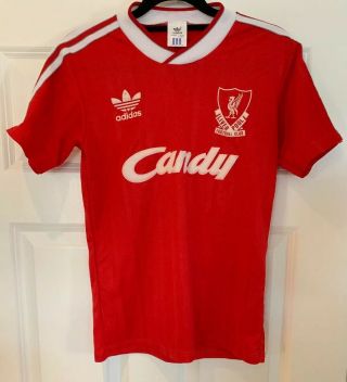 Liverpool Adidas Home Football Shirt Youth 1988 - 89 Rare To Fit 81 - 86cm