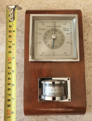 Rare German Art Deco Barometer Thermometer Weatherstation By Lufft