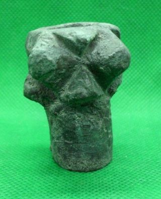Outstanding Roman Medieval Bronze Mace Head - Circa 1000 Ad - Rare