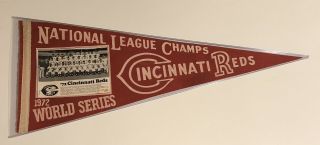 Rare 1972 National League Champs World Series Cincinnati Reds Pennant