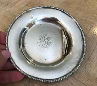 UNGER BROTHERS STERLING SILVER CALLING CARD TRAY - 87.  4 GR - SCRAP? 2