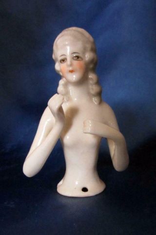 Antique German Half Doll - Arms Away - 3 " - Nude