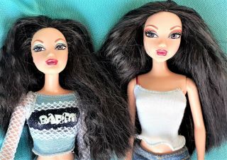 My Scene Barbie Doll Nolee Black Hair Purple Eyes Rare Ooak Or Play Black Hair