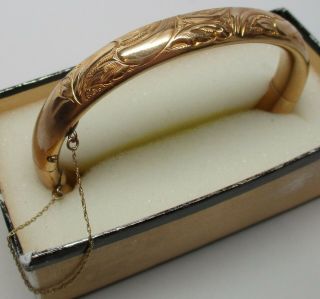 Antique 1/20 14k Gold Art Deco Chunky Scrolled 7 " Designer Bracelet - 23.  7 Grams