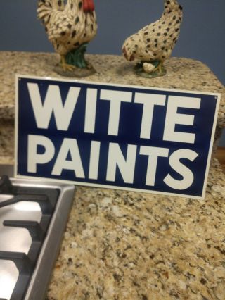 Vintage Witte Paint Sign Antique Old Metal Store Hardware Signs