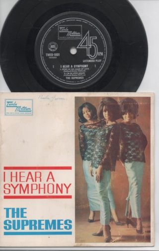The Supremes Rare 1966 Aust Only 7 " Oop Motown Soul P/c Ep " I Hear A Symphony "