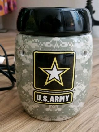 U.  S.  Army Full Size Scentsy Warmer Retired Camo Usa Military Rare