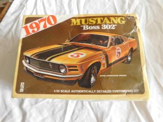 Vintage Psm 1970 Mustang " Boss 302 " Model Kit 1:25 Scale 3070