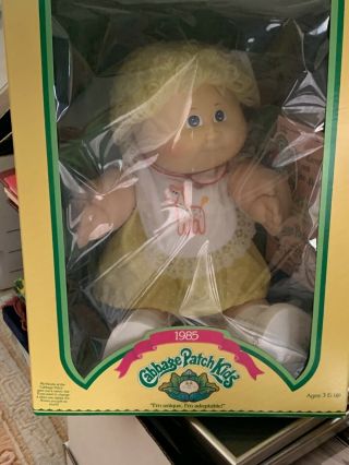 1985 Vintage Cabbage Patch Kids Blone Blue Eyes Carina Norma Opened