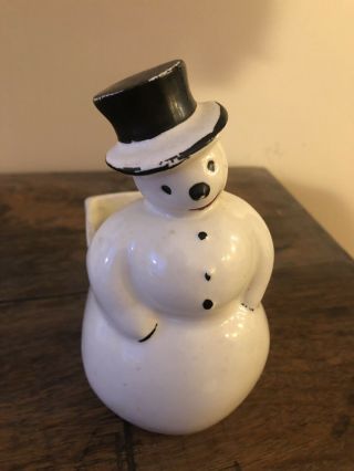 Rare Vintage Mccoy Pottery Frosty The Snowman 1940 