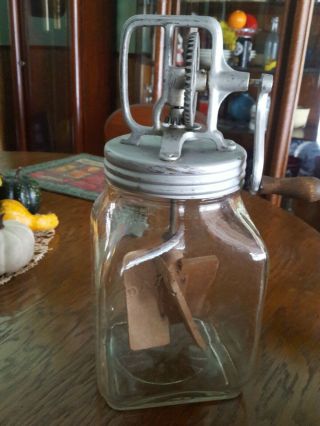 Collectible Antique Dazey Butter Churn No 40 With Glass Jar.