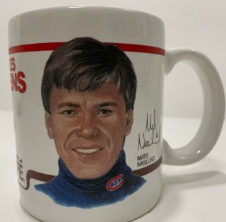 Vintage Nescafé Montreal Canadiens Mats Naslund Nhl Hockey Promo Coffee Mug Rare