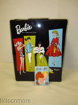 Vintage Barbie Doll Ponytail Trunk Case 1961 Tm Black