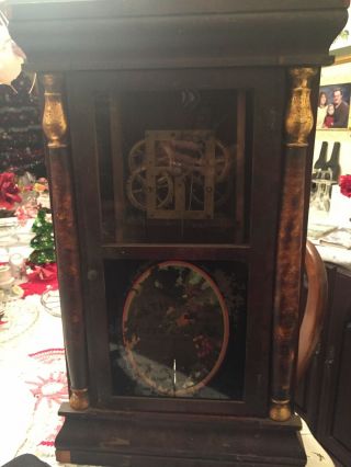 Antique Seth Thomas Weight Driven Ogee Clock Runs.
