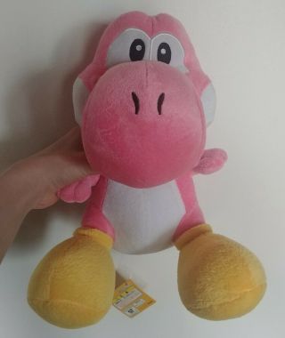 2007 Official Nintendo 12  Pink Yoshi Plush Toy Rare Mario Japan Jpn