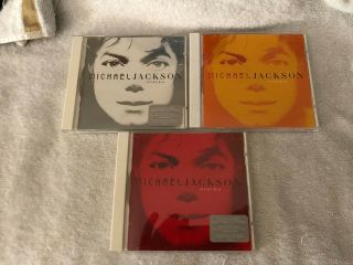 Michael Jackson Invincible Red Orange And White Covers Us Cd Rare Oop