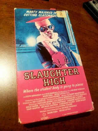 Slaughter High Vhs Horror Rare 80s Slasher -