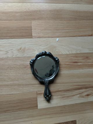 Antique Victorian Silver Plated Hand Mirror with Cherubs cherub 1910 2