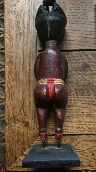 Antique Wooden African Yoruba Fetish Statue from Benin 3