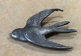 Vintage Mission San Juan Capistrano Souvenir Swallow Bird Brooch Pin.  Rare Find.