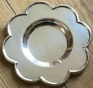 Italian Vintage Argento 925 Silver Dish Plate Bowl - Silver Fashion - Scallop Edge