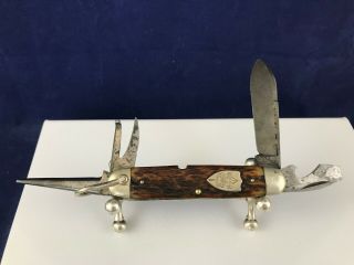 Ulster Knife Co.  Vintage Offical Boy Scout 1502 Be Prepared Pocket Knife Rare