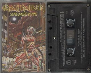 Iron Maiden - Somewhere In Time Rare Black Tape 1986 Capitol 4xj - 512524 Canada