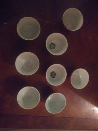 Antique Chinese Nyonya Straits Peranakan Tea Cups