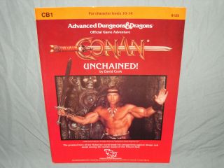 Ad&d 1st Edition Adventure Module - Cb1 Conan Unchained (rare And Nr -)