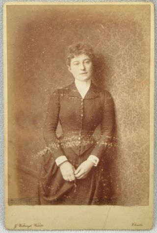 Cabinet Card Lady In Horse Riding Habit Side Saddle Antique Victorian Photo