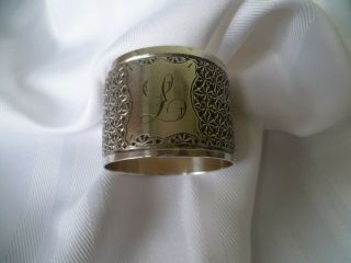 Antique Solid Silver Napkin Ring Chester 1901 Henry Griffith & Sons