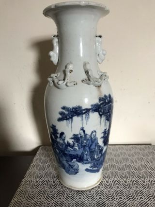 Chinese Blue And White Vase In The Middle Of The 20th Century